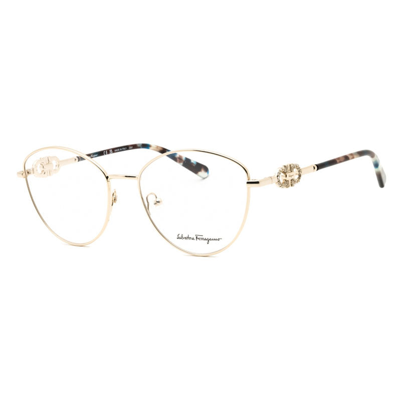 Ferragamo SF2220R712 Cat-Eye Eyeglasses — Gold
