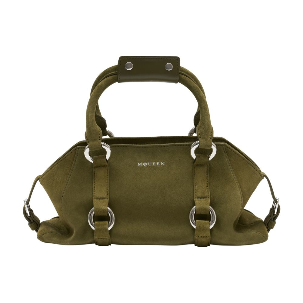 Alexander McQueen Farringdon Top Handle Bag — Green