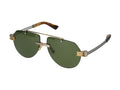 Bottega Veneta BV1342S Metal Aviator Sunglasses — Gold