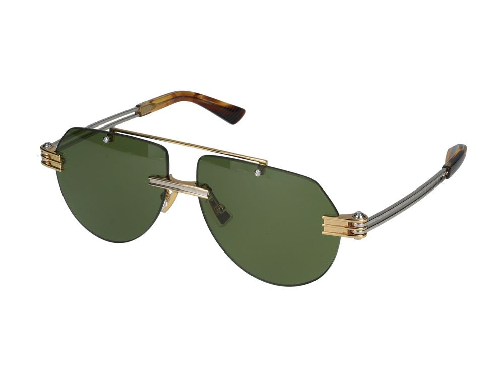 Bottega Veneta BV1342S Metal Aviator Sunglasses — Gold