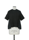 Sacai Hybrid Denim and Cotton-Knit Sweater — Black