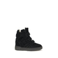 Isabel Marant Wedge Suede Sneaker — Black