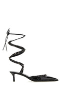 Valentino Garavani Studded Wrap-Around Strappy Heel — Black