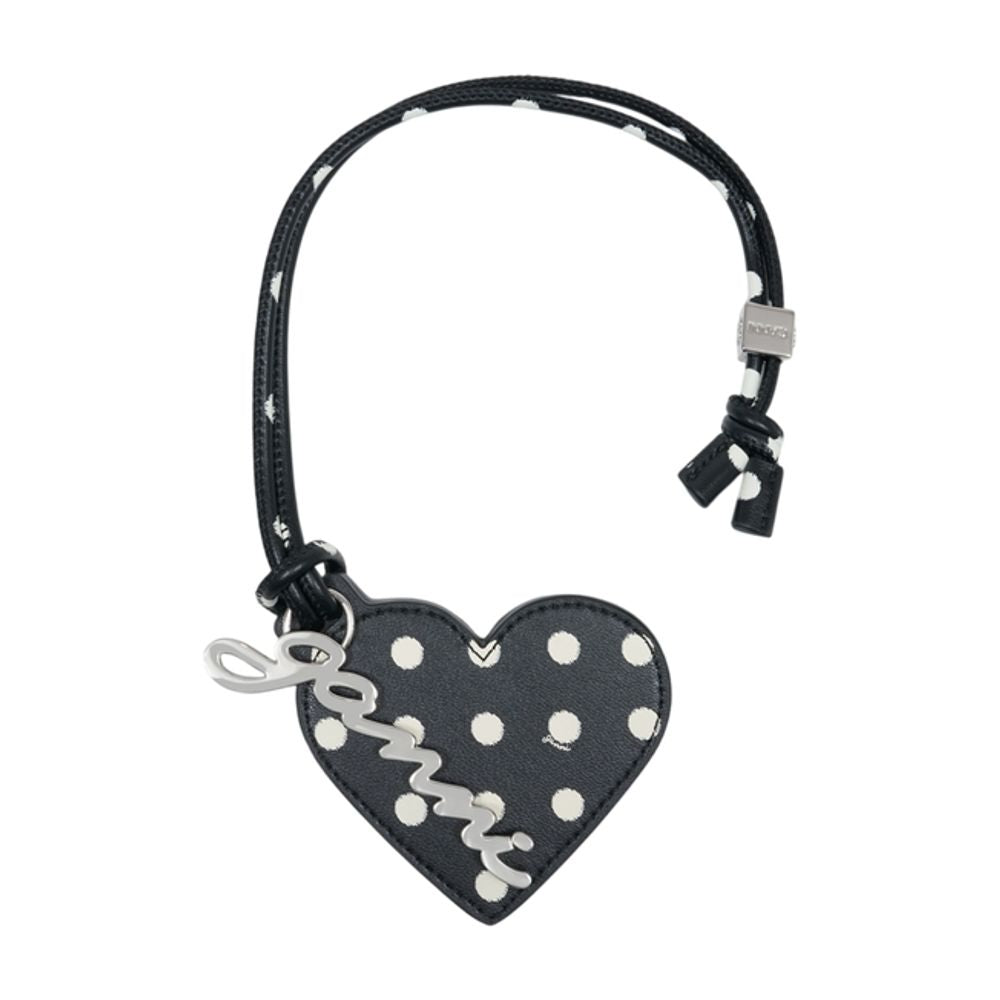 Ganni Bou Heart Keychain — Black