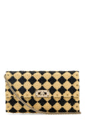 Valentino Garavani Quilted Floral Shoulder Bag — Beige