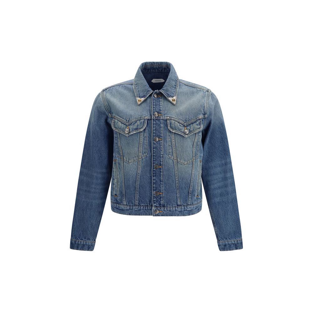 Versace Stonewashed Denim Jacket — Blue