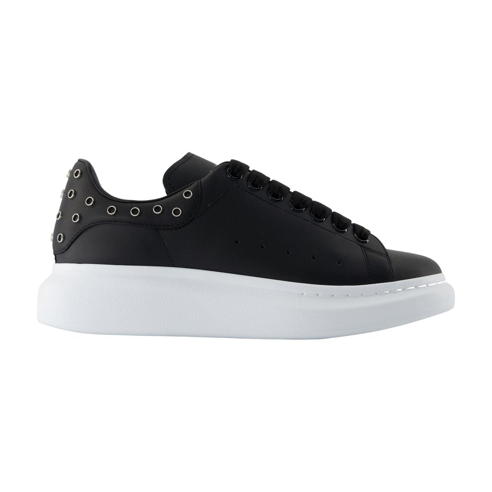Alexander McQueen Oversized Platform Leather Sneaker — Black