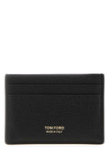 Tom Ford Grained Leather Card Case — Black
