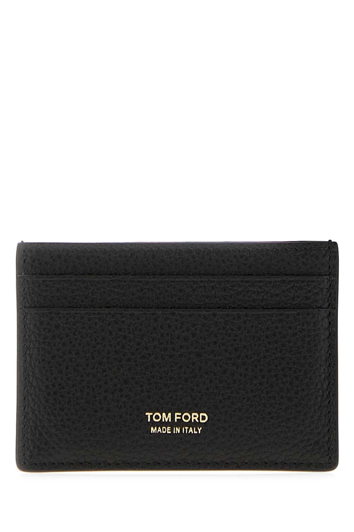 Tom Ford Grained Leather Card Case — Black