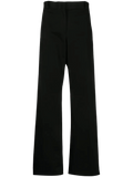 Ferragamo Wide-Leg Trousers — Black