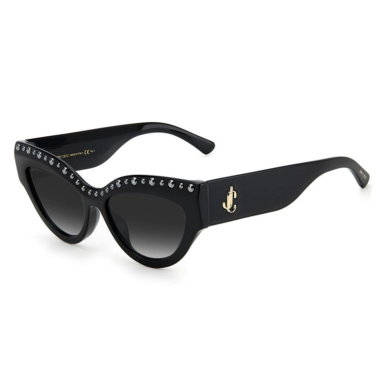 Jimmy Choo Studded Cat-Eye Sunglasses — Black