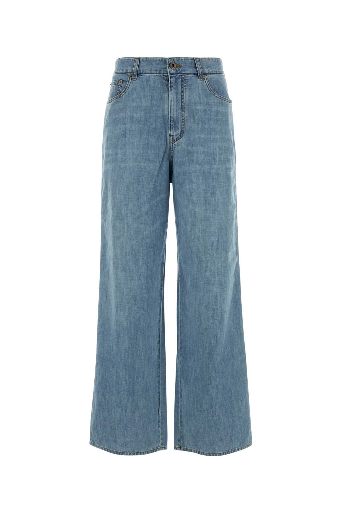 Miu Miu Light Blue Chambray Jeans — Blue
