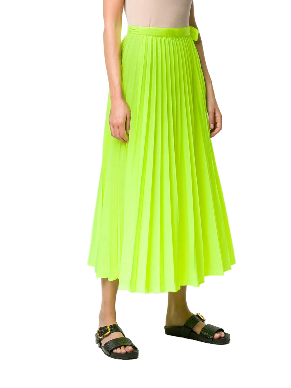Valentino Pleated Skirt — Yellow