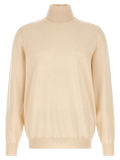 Brunello Cucinelli Cashmere Turtleneck Sweater — Beige