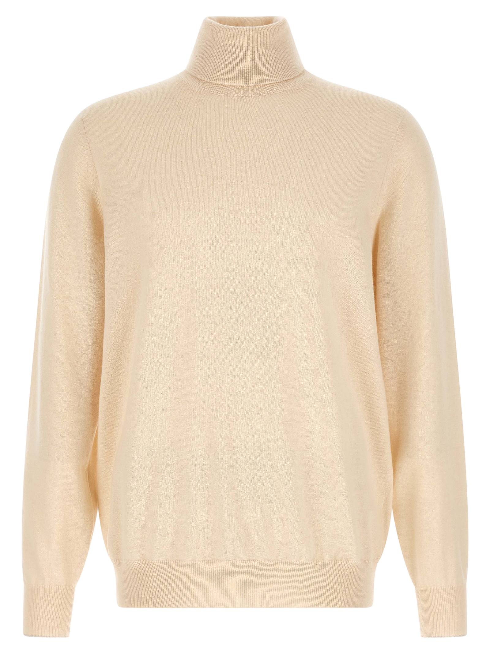 Brunello Cucinelli Cashmere Turtleneck Sweater — Beige