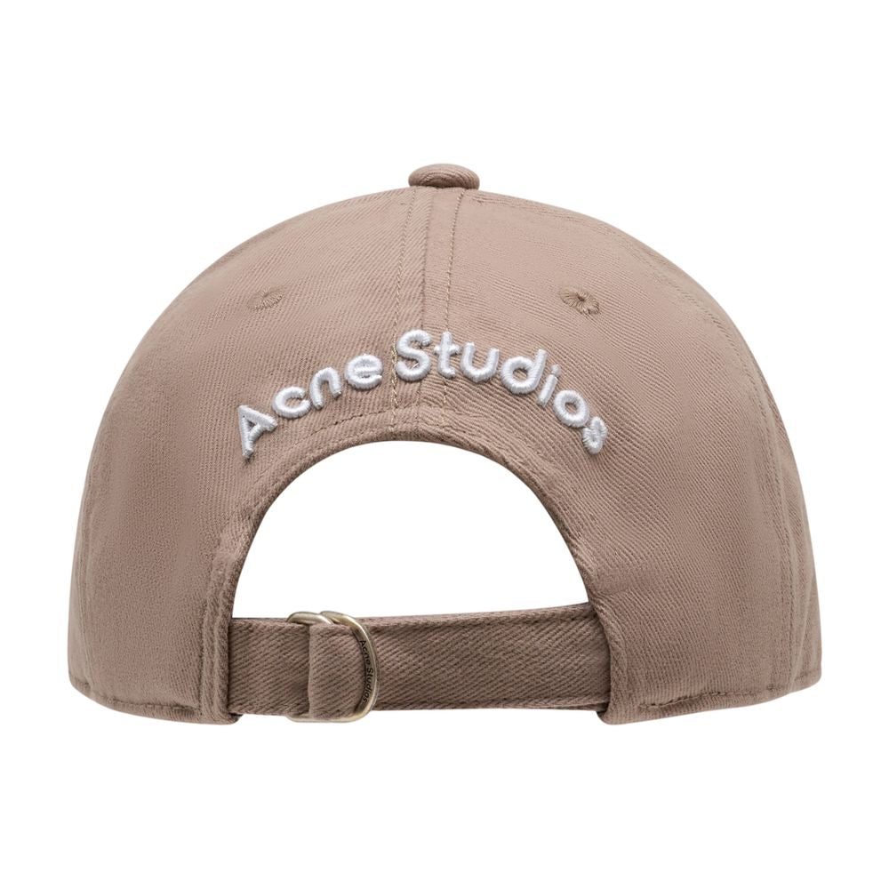 Acne Studios C40420-ADY Logo-Embroidered Cotton Baseball Cap — Beige