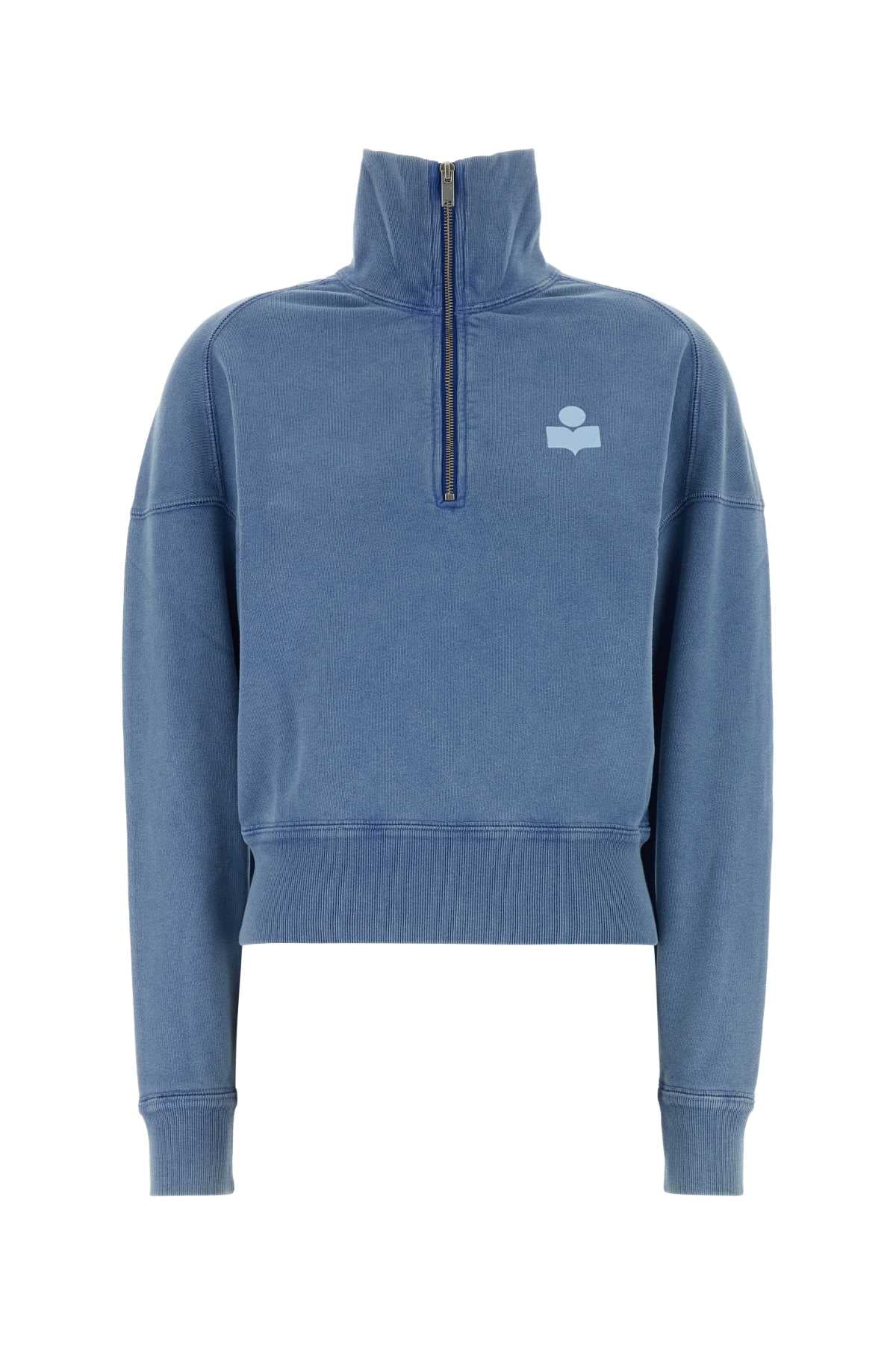 Isabel Marant Etoile Cotton-Blend Sweatshirt — Blue