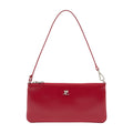 Courreges Calfskin Leather Shoulder Bag — Red
