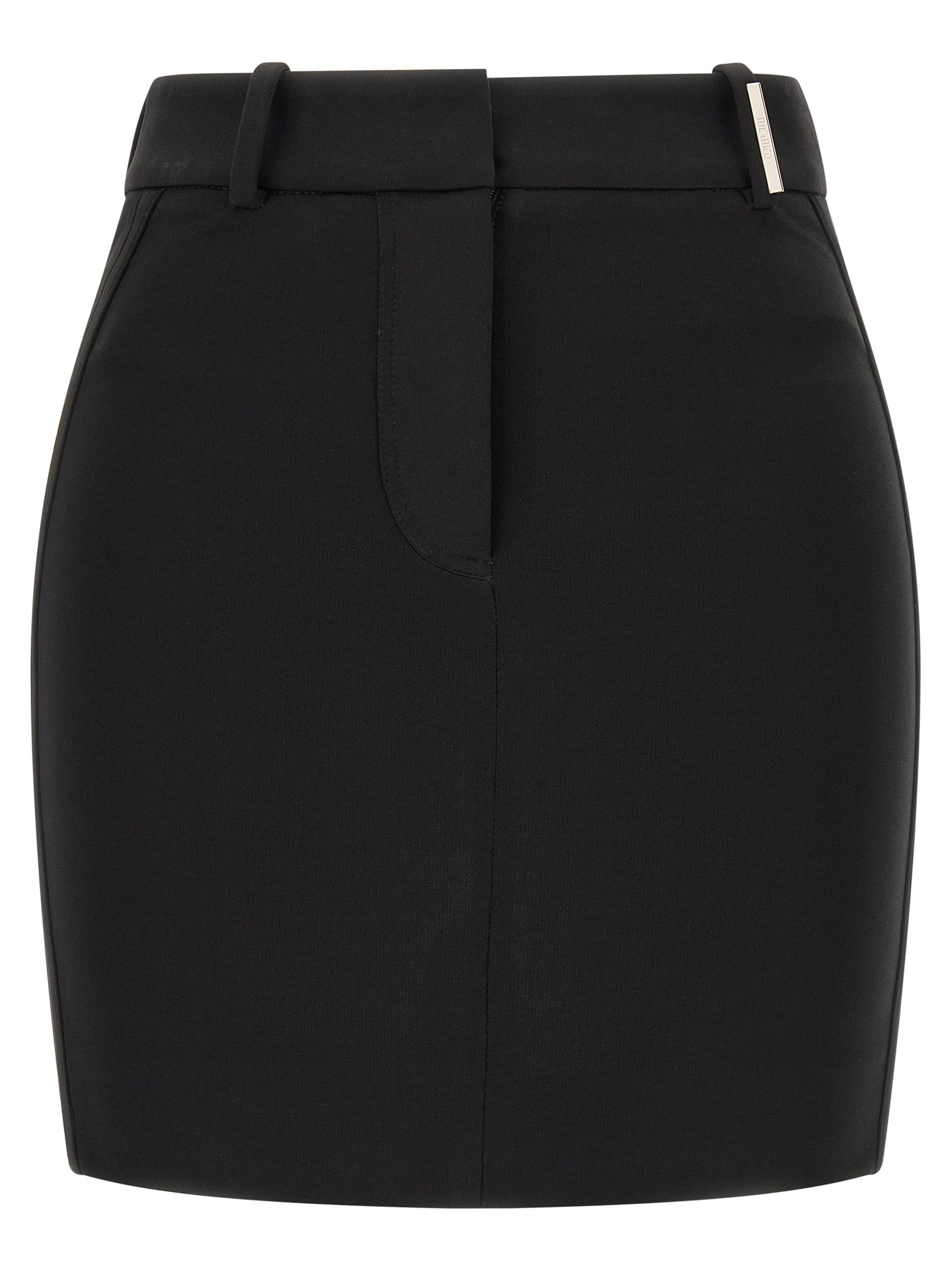 The Attico Viscose Mini Skirt — Black