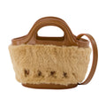 Marni Tropicalia Micro Top Handle Bag — Beige