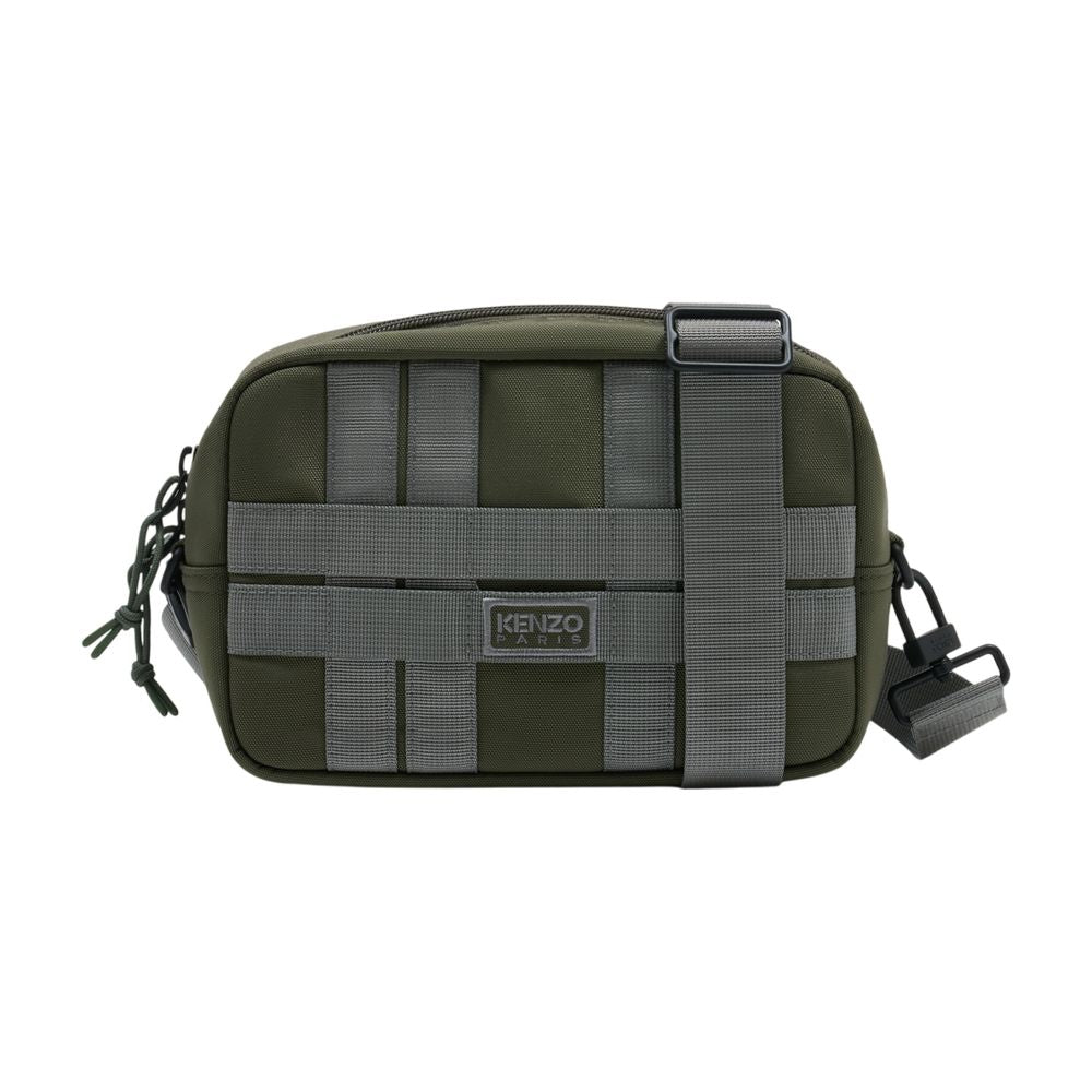 Kenzo Quilted Nylon Crossbody Bag — Green