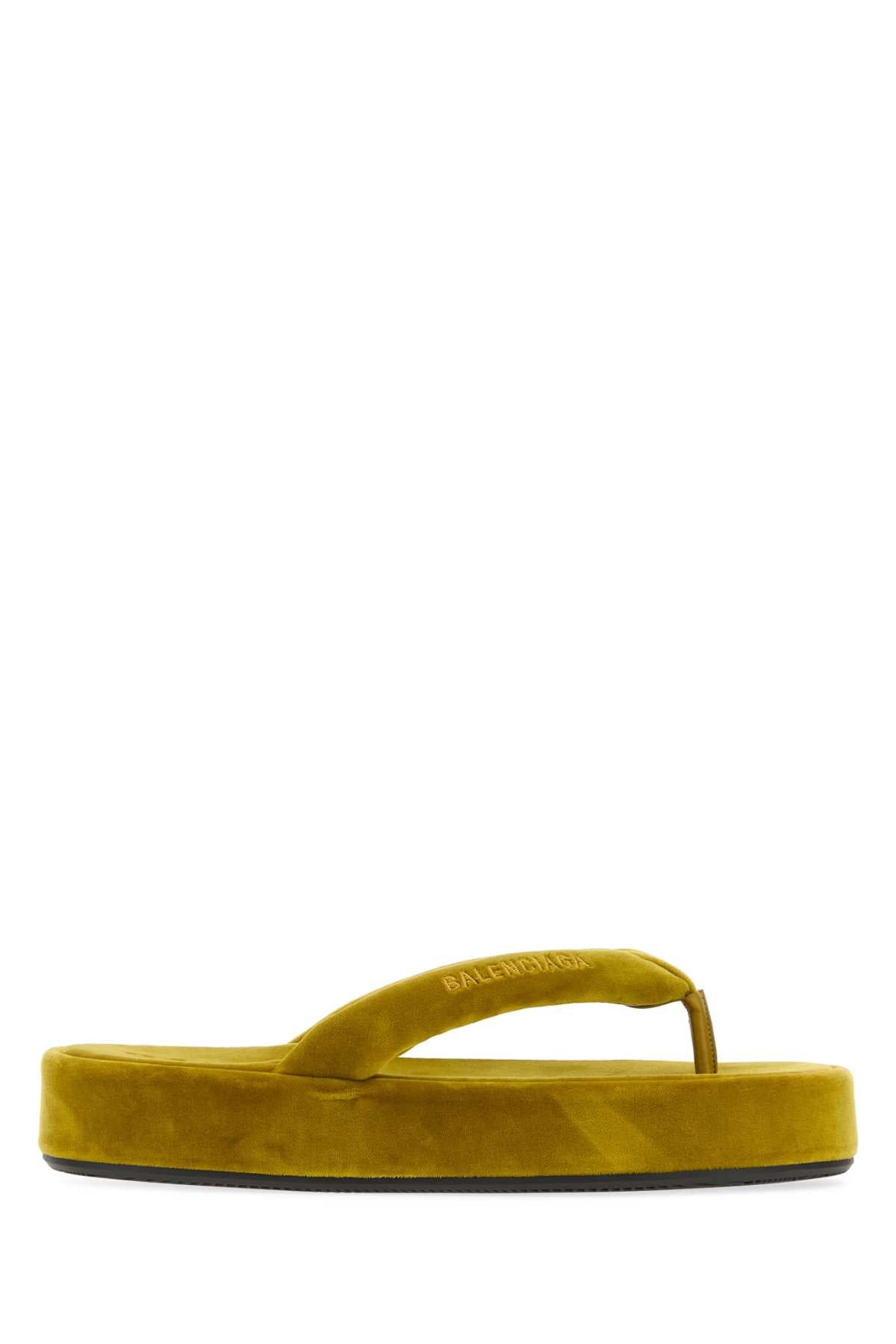 Balenciaga Thong Slipper — Yellow