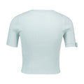 Courreges Buckle-Cuff Ribbed Viscose T-Shirt — mint