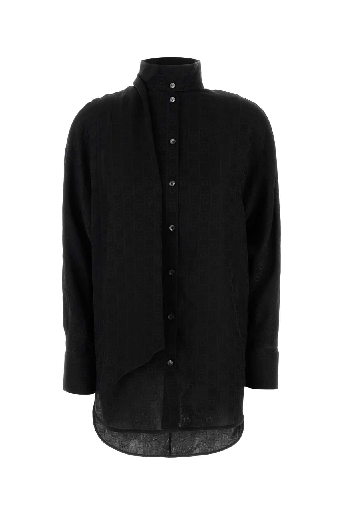 Ferragamo 100% Silk Shirt — Black