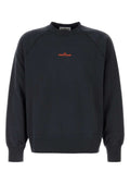 Stone Island Logo-Embroidered Cotton Sweatshirt — Navy