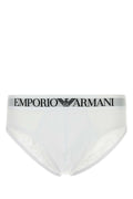 Emporio Armani Cotton-Elastane Briefs — White