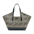 Marni Striped Nylon Tote Bag — Black