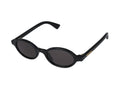 Bottega Veneta BV1388S Oval Acetate Sunglasses — Black