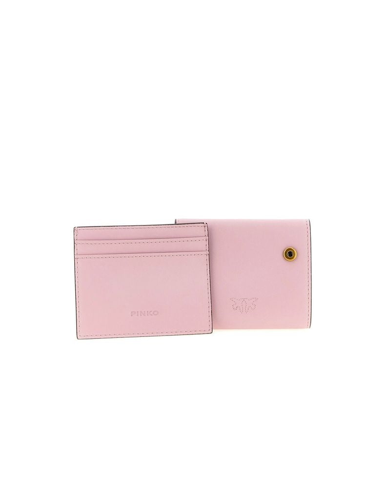 Pinko Cow Leather Wallet — Pink