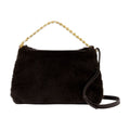 Vanessa Bruno Faux Fur Shoulder Bag — Black