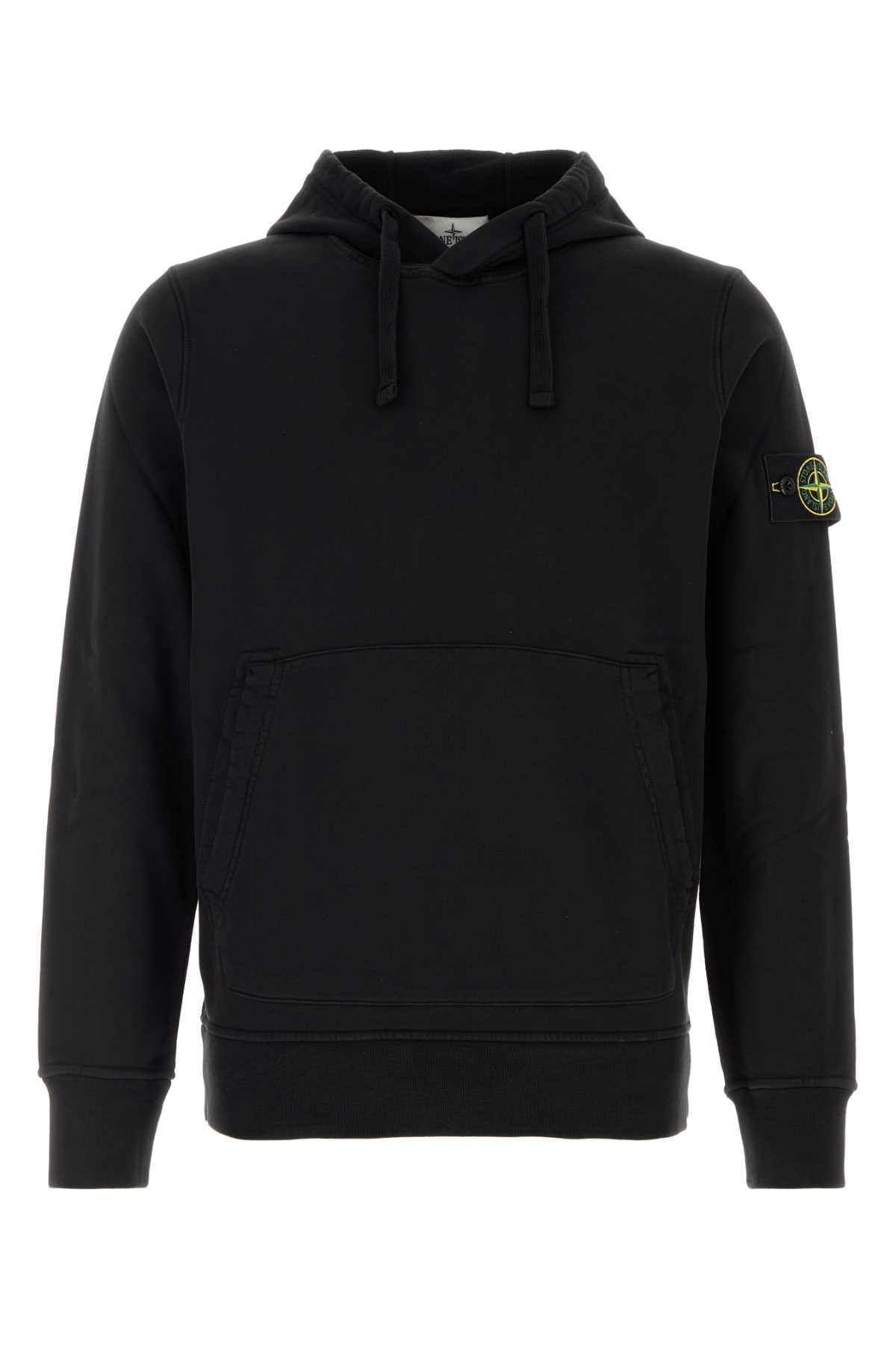 Stone Island Sweater Hoodie — Black