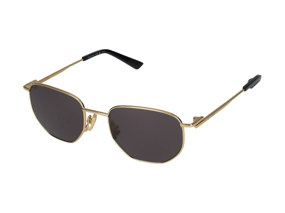 Bottega Veneta BV1301S Metal Hexagonal Sunglasses — Gold