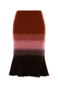 Fendi Ombré Mohair-Blend Skirt — Multicolor