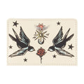 Zadig & Voltaire Tattoo-Print Cowhide Card Case — Ivory