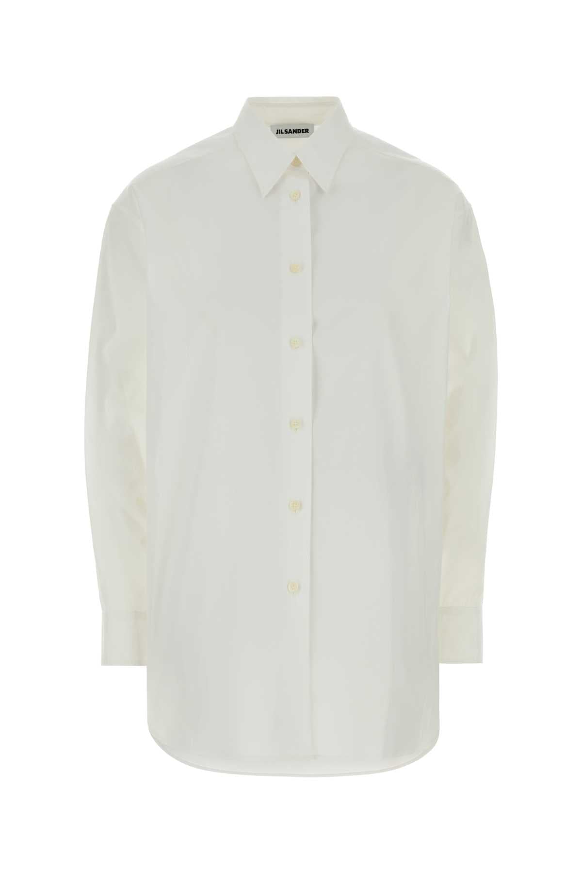 Camisa oversize de popelín Jil Sander - Blanco
