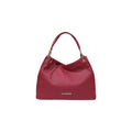 Love Moschino Textured Polyurethane Shoulder Bag — Red