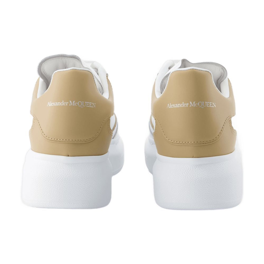 Alexander McQueen Colorblock Leather Oversized Sneaker — White