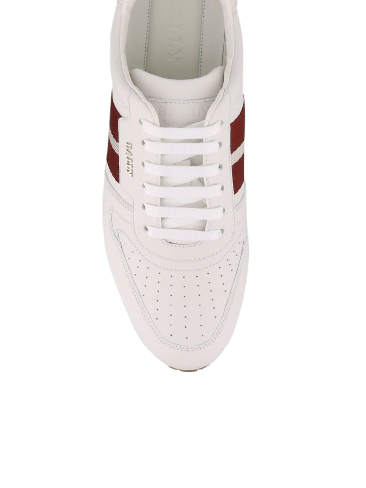 Zapatilla baja de piel Bally — Blanco