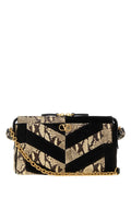 Valentino Garavani Python & Suede Chevron Crossbody Bag — Multicolor