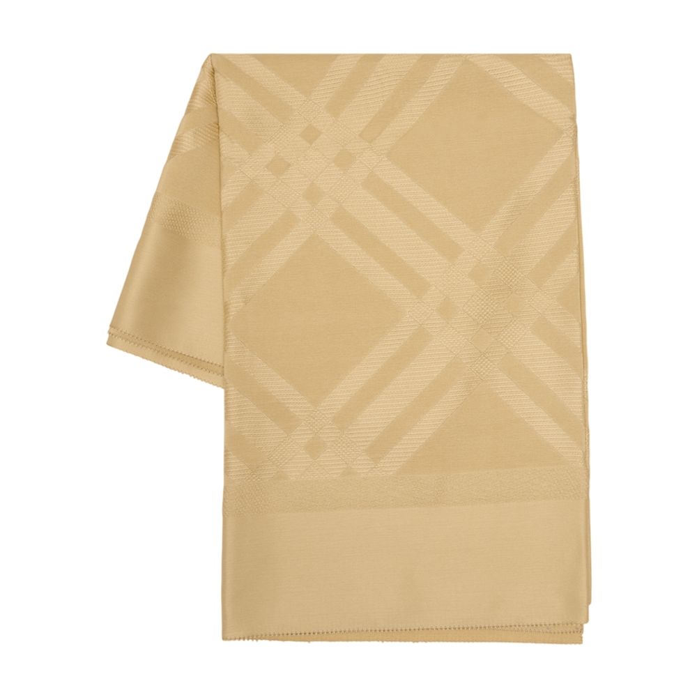 Burberry Silk Check Scarf — Beige