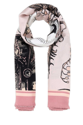 Burberry Silk Illustrated Scarf — Pink