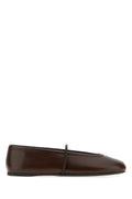 Miu Miu Leather Ballet Flat — Brown