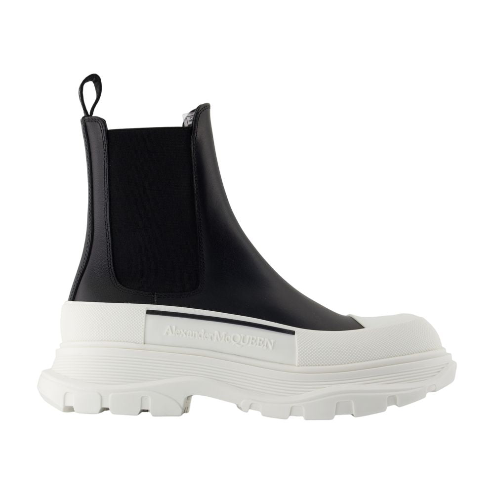 Alexander McQueen Chunky Rubber Sole Chelsea Boot — Black