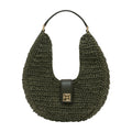 Anine Bing Crocheted Cotton Shoulder Bag — Green