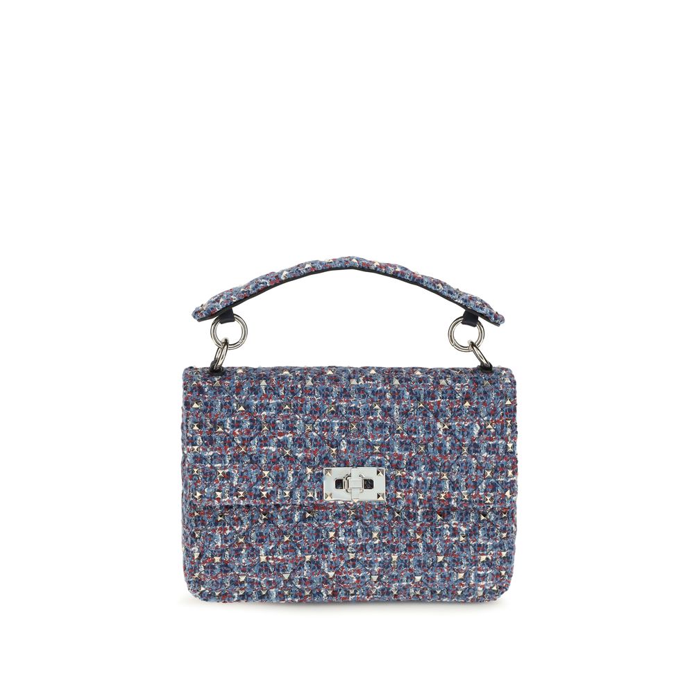Valentino Garavani Rockstud Spike Shoulder Bag — Blue