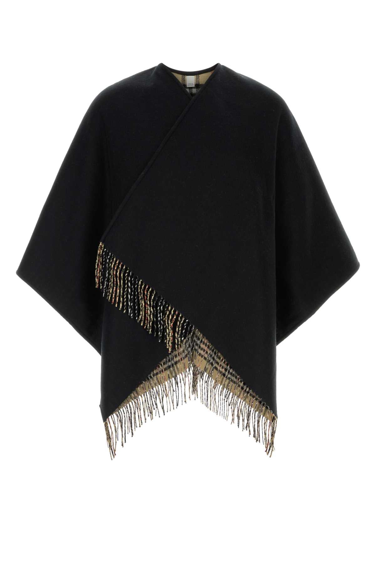 Burberry Wool Reversible Cape — Black
